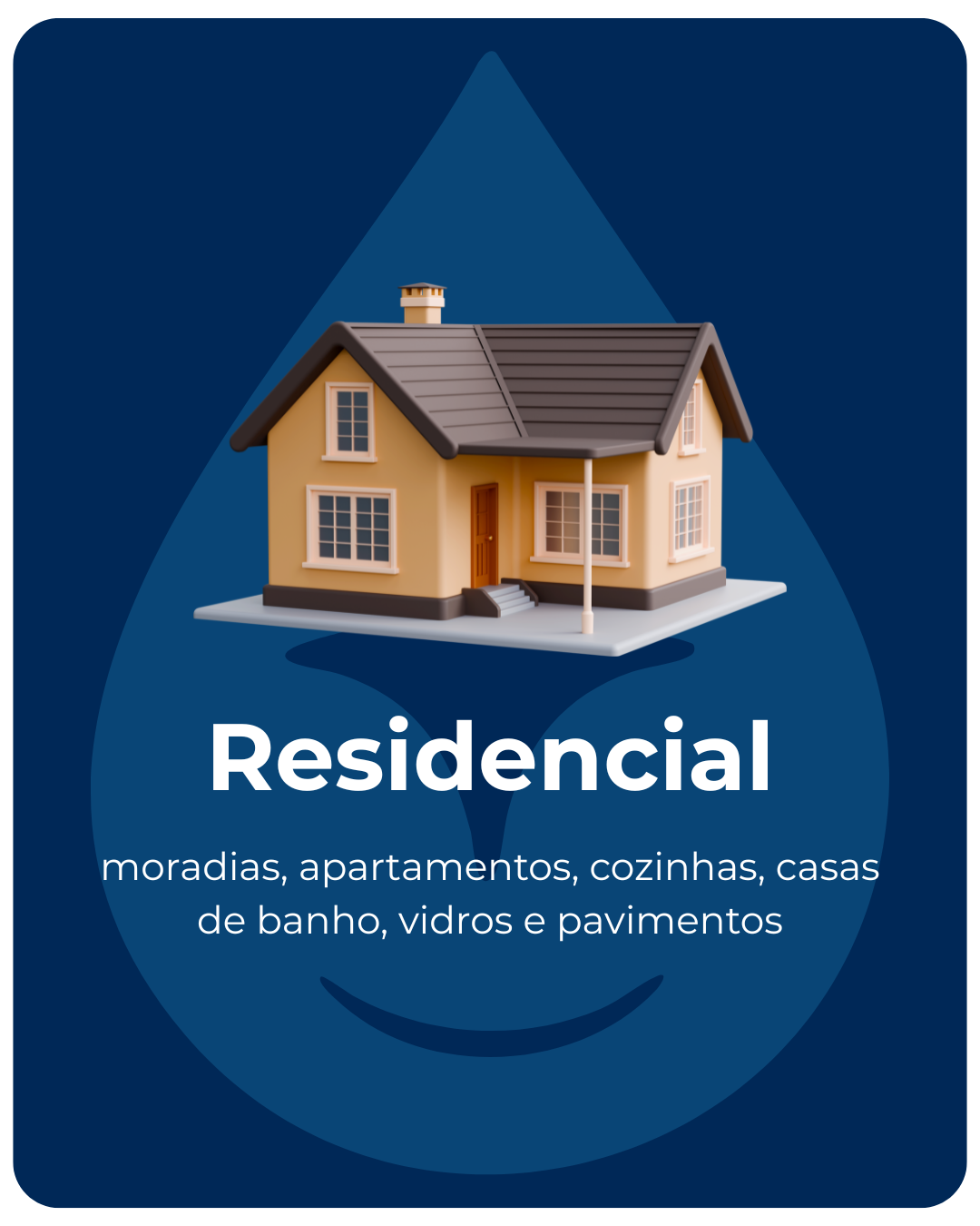 Residencial – moradias, apartamentos, cozinhas, casas de banho, vidros e pavimentos