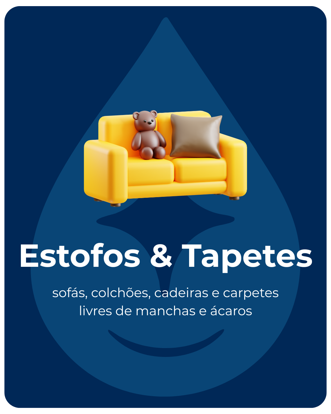 Estofos & Tapetes – sofás, colchões, cadeiras e carpetes livres de manchas e ácaros